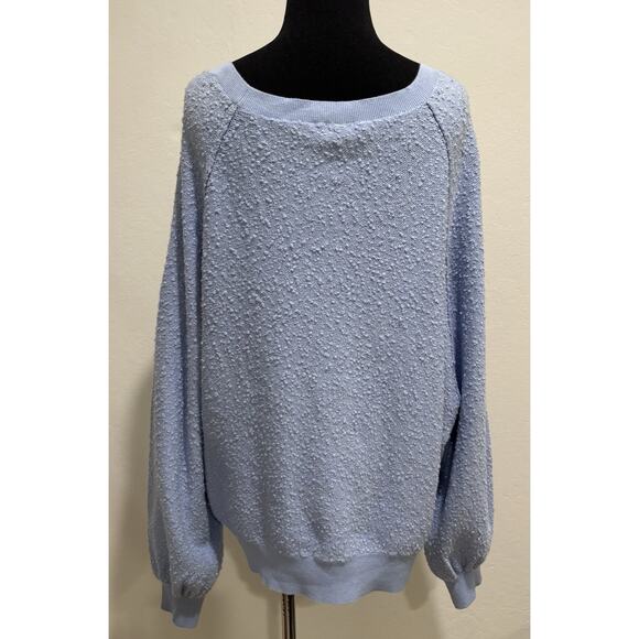 Free People Found My Friend Pullover Sweater Texture Boucle Long Sleeve L NWOT - Picture 5 of 7
